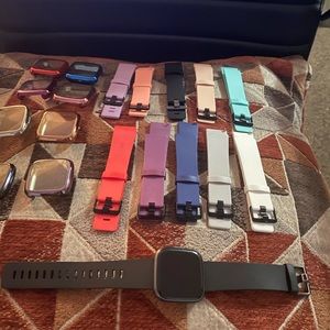 Fitbit Versa 2 Activity Tracker! Bands & face covers. In Great Condition!